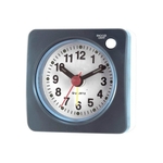 Reizen kleine wekker bed Mute wekker met licht & Snooze functie (grijs)