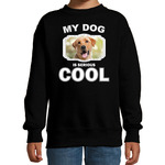 Honden liefhebber shirt Golden Retrievers my dog is serious cool zwart voor dames