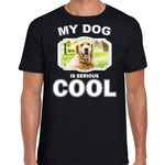 Honden liefhebber shirt Golden Retriever my dog is serious cool zwart voor heren