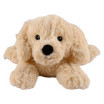 Warmies Warmte/magnetron opwarm knuffel - Hond/golden retriever - bruin - 33 cm - pittenzak