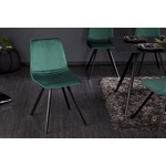 Retro stoel AMSTERDAM CHAIR donkergrijs fluweel design klassieker - 39920