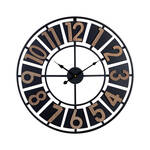 Retro houten ronde ' Single-sided Gear Clock Wandklok nummer Diameter: 40cm (goud)