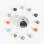 Stijlvolle achtergrond Minimalis circulaire ballen Candy muur klok creatieve decoratie klok reuzenrad Clock(White)