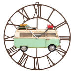 Retro houten ronde ' Single-sided Gear Clock Wandklok nummer Diameter: 45cm (goud)