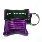 CPR Emergency face Shield masker sleutel ring ademhaling masker (rood)