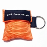 CPR Emergency face Shield masker sleutel ring ademhaling masker (roze)