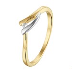 TFT Ring Diamant 0.022 Ct. Bicolor Goud