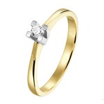 TFT Ring Diamant 0.16ct H SI Bicolor Goud
