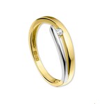 TFT Ring Diamant 0.15ct H P1 Bicolor Goud