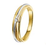 TFT Ring Diamant 0.022 Ct. Bicolor Goud