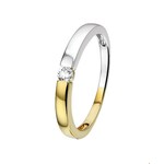 TFT Ring Diamant 0.09ct H P1 Bicolor Goud