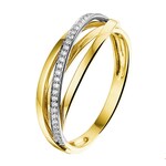 TFT Ring Diamant 0.16ct H SI Bicolor Goud