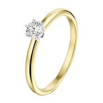 TFT Ring Diamant 0.54ct H SI Bicolor Goud