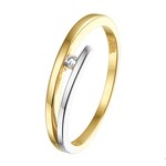 TFT Ring Diamant 0.03ct H SI Bicolor Goud
