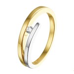 TFT Ring Diamant 0.21ct H P1 Bicolor Goud