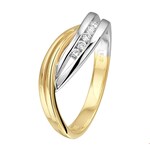TFT Ring Diamant 0.04ct H SI Bicolor Goud