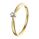 TFT Ring Diamant 0.13ct H SI Bicolor Goud