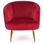 Leren fauteuil glamour 194 rood, rood leer, rode stoel