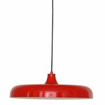 Nostalgische hanglamp antiek brons bordeaux rood 44cm 10054