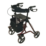 Lichtgewicht rollator Let&apos;s Fly (6,9 kg) | TrustCare | Grote wielen en weggewerkte remkabels | Rood | Design | TCLFLYRE0250