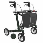 Server CF carbon ultralichtgewicht rollator | Gewicht: 5,4 kg | Kleur: Antraciet | Soft banden | Large (standaard) 165 - 200 cm | Rehasense