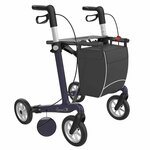 Server CF carbon ultralichtgewicht rollator | Gewicht: 5,4 kg | Kleur: Zwart/Rood | Soft banden | Large (standaard) 165 - 200 cm | Rehasense