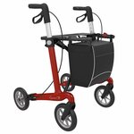 Server CF carbon ultralichtgewicht rollator | Gewicht: 5,4 kg | Kleur: Zwart/Paars | Soft banden | Large (standaard) 165 - 200 cm | Rehasense