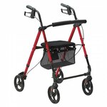 VEVOR 2-in-1 rollator en transportstoel voor senioren Opvouwbare rollator, rolstoelcombinatie en voetsteunen Lichtgewicht aluminium rollator met verstelbare handgreep All-terrain wielen 136 kg blauw