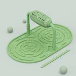 CW312 Pet Roller Food Leaker Hond Puzzel Verstelbare Feeder(Groen)