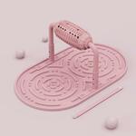 CW312 Pet Roller Food Leaker Hond Puzzel Verstelbare Feeder(Roze)