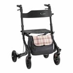 Lichtgewicht rollator Saturn (7,3 kg) | Mat-zwart | Incl. Stokhouder, Fleshouder, Rugband en tas | PR30266-BK | Able2