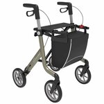 Rollator Streamer (6,2 kg) | Rehasense | Lichtgewicht | Zachte banden | Gesloten tas | Zwart | Large | LRBKL60NUP