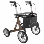 Rollator Explorer Outdoor (9,2 kg) | Rehasense | Buiten rollator | Grote wielen met zachte banden | Large | Maximaal 200 kg | Bruin | ERBOL600