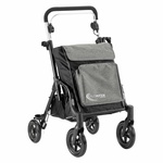 MultiMotion Shopper rollator met grote tas | Kleur: Grijs | Boodschappentrolley | Lichtgewicht rollator | Inklapbaar