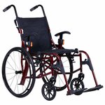Ultra lichtgewicht rolstoel 9.9 (10,9 kg) | Excel | Kleur: Rood | Zitbreedte: 45 cm | Lichtste rolstoel | Verstelbare duwhandvatten | 1340MK116