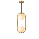 Middellange minimalist restaurant Light Bar ronde sferische Brass kroonluchter met 5W wit licht LED