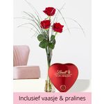 Brievenbusbloemen met persoonlijke kaart - Rode rozen
