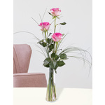 Boeket Rozen - 7 Stuks - Lossen op in het Water - Roze Rozen cadeau