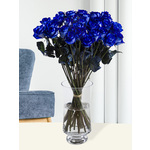 Geboorteboeket blauw + gratis glasvaas