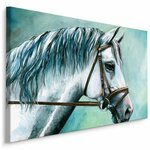 Schilderij - Gekleurde bomen (print van olieverf schilderij) , Multikleur , 2 maten , Premium print