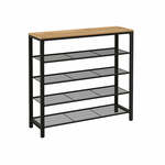 Gorillz Unify - Schoenenbank Met opbergruimte - Schoenenrek - Schoenenkast - 8 Paar - 80 cm Opbergrek - Zwart