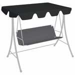 VidaXL Vervangingsluifel voor schommelbank 150/130x105/70 cm zwart
