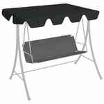 VidaXL Vervangingsluifel voor schommelbank 188/168x145/110 cm zwart