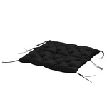 Outsunny 3-zits Bankkussen 100x98x8 cm met Banden, Bankkussen voor Tuinmeubels Schommelbank, Zwart