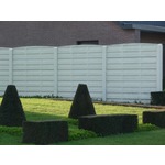 Hout beton schutting antraciet 15 planks complete set