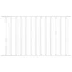 VidaXL Schuttingpaneel gepoedercoat staal 1,7x0,75 m wit