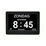 Luxime - Wekker Analoog Zonder Tikgeluid - Analoge Wekker - Senioren - Met Alarm - Grijs