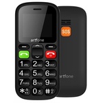 Artfone CF241A Senior Flip Phone - Dual SIM, SOS - Zwart