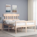 Seniorenbed met hoofdbord massief hout 140x200 cm