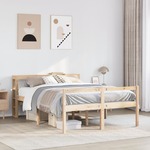 Seniorenbed met hoofdbord massief grenenhout 120x190 cm